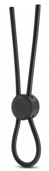 Черное силиконовое лассо на пенис SILICONE LOOP COCK RING - Blush Novelties - в Одинцово купить с доставкой