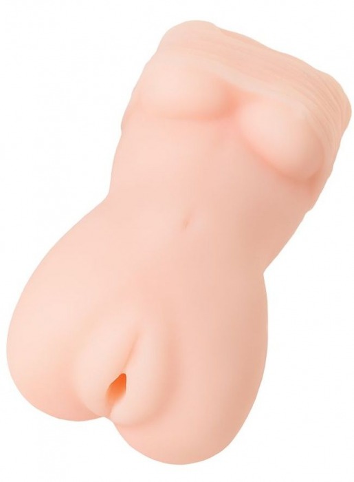 Телесный мастурбатор в виде женской фигурки - Toyfa Basic - в Одинцово купить с доставкой