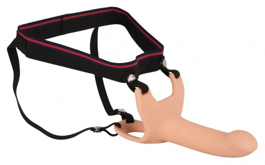 Силиконовый полый страпон на ремнях Silicone Strap-on - 16 см. - Orion - купить с доставкой в Одинцово