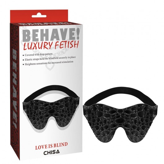 Черная маска на глаза Behave - Chisa - купить с доставкой в Одинцово
