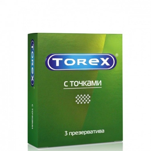 Текстурированные презервативы Torex  С точками  - 3 шт. - Torex - купить с доставкой в Одинцово