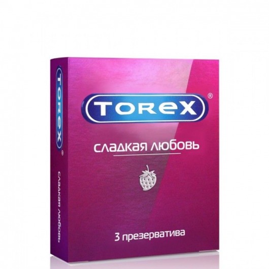 Презервативы Torex  Сладкая любовь  с ароматом клубники - 3 шт. - Torex - купить с доставкой в Одинцово
