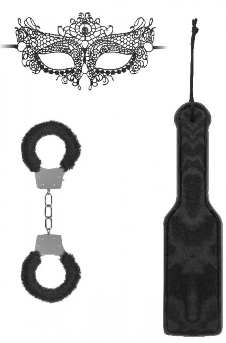 Черный игровой набор Introductory Bondage Kit №4 - Shots Media BV - купить с доставкой в Одинцово