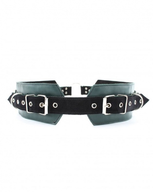 Изумрудный пояс Ladys Arsenal с колечками для крепления - БДСМ Арсенал - купить с доставкой в Одинцово