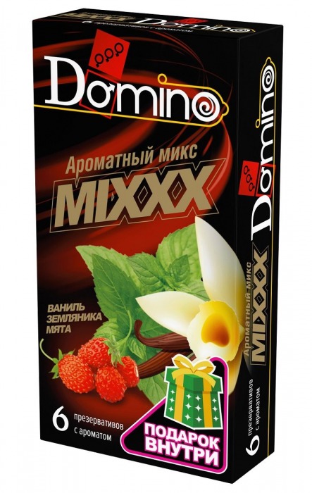Ароматизированные презервативы DOMINO  Ароматный микс  - 6 шт. - Domino - купить с доставкой в Одинцово