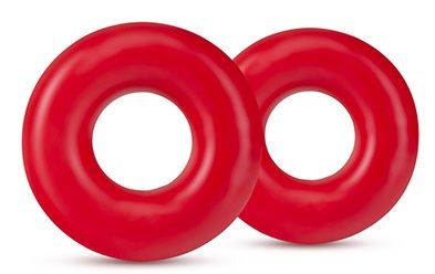 Набор из 2 красных эрекционных колец DONUT RINGS OVERSIZED - Blush Novelties - в Одинцово купить с доставкой