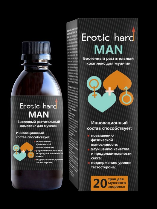 Мужской биогенный концентрат для усиления эрекции Erotic hard Man - 250 мл. - Erotic Hard - купить с доставкой в Одинцово