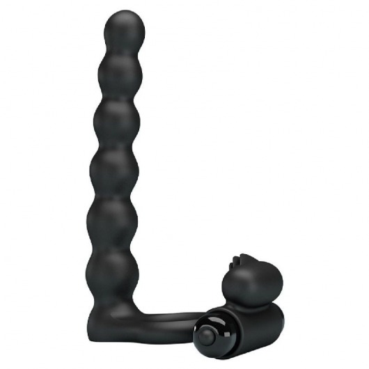 Черная насадка для двойной стимуляции Hercules Penis Sheath III - 15,3 см. - Baile - купить с доставкой в Одинцово