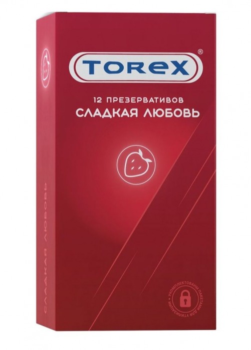Презервативы Torex  Сладкая любовь  с ароматом клубники - 12 шт. - Torex - купить с доставкой в Одинцово