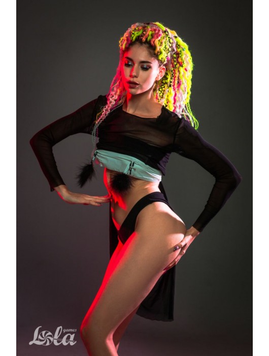 Зажимы на соски с черным пухом Euphoric - Lola Games - купить с доставкой в Одинцово