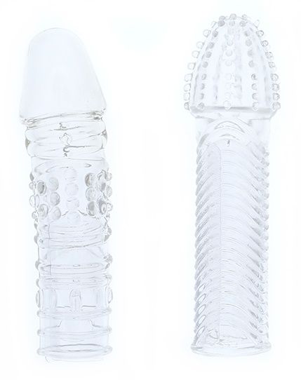 Комплект из 2 прозрачных насадок на пенис PENIS EXTENDER PACK - Dream Toys - в Одинцово купить с доставкой