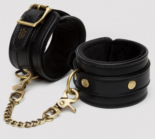 Черные оковы на ноги Bound to You Faux Leather Ankle Cuffs - Fifty Shades of Grey - купить с доставкой в Одинцово