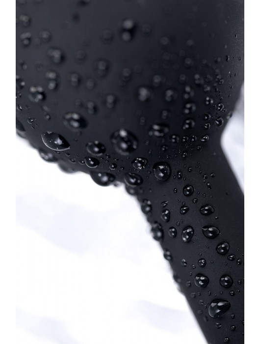 Черная анальная втулка с прозрачным стразом - 7,2 см. - POPO Pleasure - купить с доставкой в Одинцово