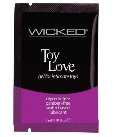 Лубрикант на водной основе для использования с игрушками WICKED Toy Love - 3 мл. - Wicked - купить с доставкой в Одинцово