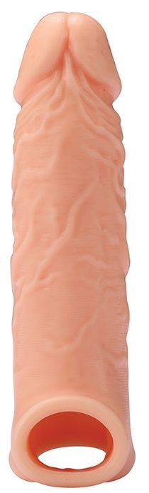 Телесная насадка EXTENDER WITH BALL STRAP 6.5 - 17 см. - Dream Toys - в Одинцово купить с доставкой
