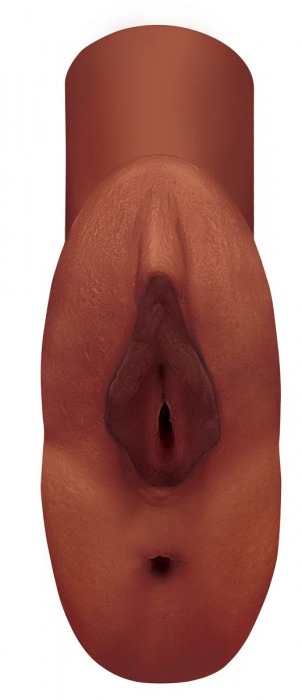 Коричневый мастурбатор Perfect Pussy Double Stroker - Pipedream - в Одинцово купить с доставкой