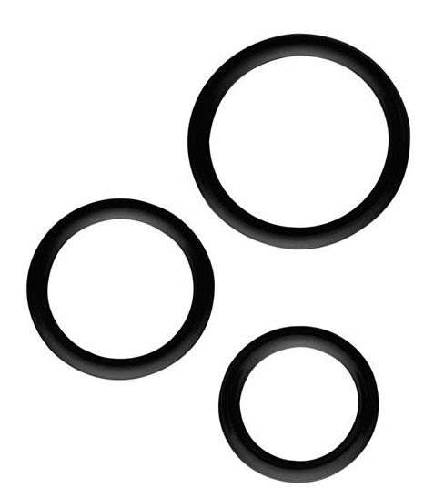 Набор из 3 эрекционных колец SILICONE COCKRINGS - Dream Toys - в Одинцово купить с доставкой