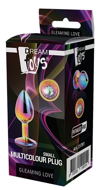 Голографическая анальная втулка с радужным кристаллом - 7,1 см. - Dream Toys - купить с доставкой в Одинцово