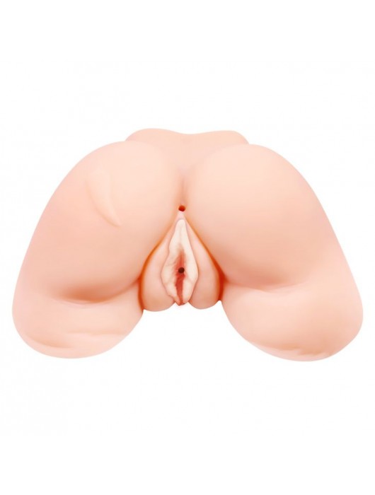 Телесная вибровагина Julie с 2 рабочими отверстиями - Baile - в Одинцово купить с доставкой