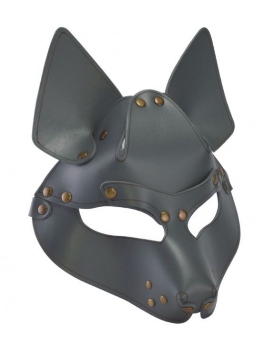 Серая маска Wolf с клепками - Sitabella - купить с доставкой в Одинцово