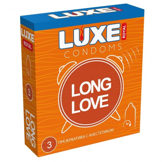 Презервативы с продлевающим эффектом LUXE Royal Long Love - 3 шт. - Luxe - купить с доставкой в Одинцово