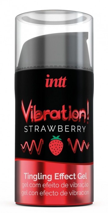 Жидкий интимный гель с эффектом вибрации Vibration! Strawberry - 15 мл. - INTT - купить с доставкой в Одинцово