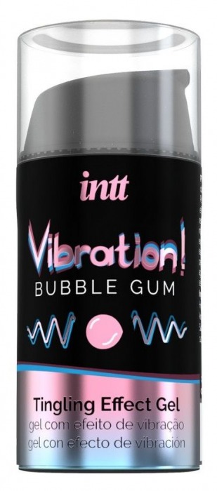 Жидкий интимный гель с эффектом вибрации Vibration! Bubble Gum - 15 мл. - INTT - купить с доставкой в Одинцово