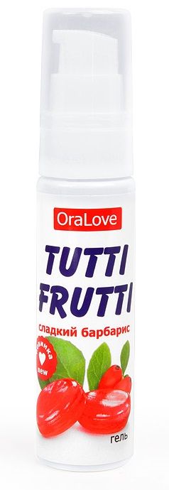 Гель-смазка Tutti-frutti со вкусом барбариса - 30 гр. - Биоритм - купить с доставкой в Одинцово