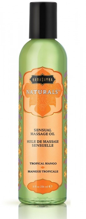 Массажное масло Naturals Tropical Mango с ароматом манго - 236 мл. - Kama Sutra - купить с доставкой в Одинцово