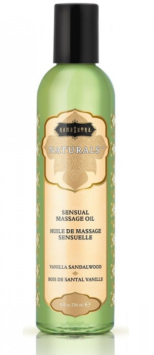 Массажное масло Naturals Vanilla Sandalwood с ароматом ванили и сандала - 236 мл. - Kama Sutra - купить с доставкой в Одинцово