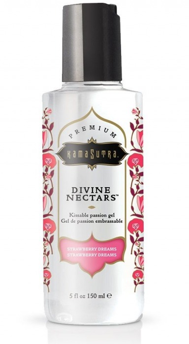 Гель-лубрикант на водной основе Divine Nectars Strawberry Dream с ароматом клубники - 150 мл. - Kama Sutra - купить с доставкой в Одинцово