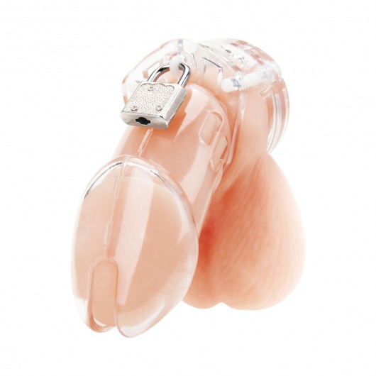 Прозрачная клетка целомудрия Acrylic See-thru Chastity Cage - BlueLine - купить с доставкой в Одинцово