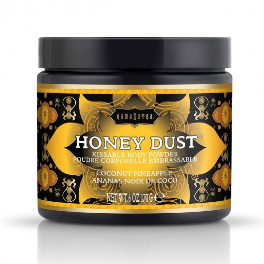 Пудра для тела Honey Dust Body Powder с ароматом кокоса и ананаса - 170 гр. - Kama Sutra - купить с доставкой в Одинцово