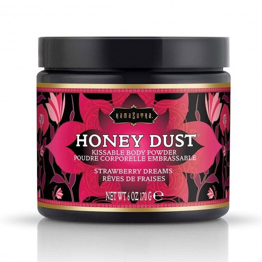 Пудра для тела Honey Dust Body Powder с ароматом клубники - 170 гр. - Kama Sutra - купить с доставкой в Одинцово