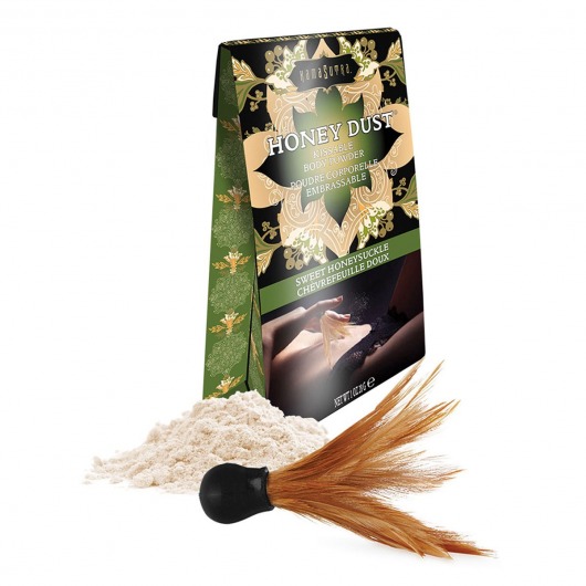 Пудра для тела Honey Dust Body Powder с ароматом жимолости - 28 гр. - Kama Sutra - купить с доставкой в Одинцово