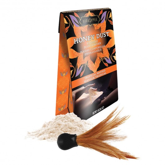 Пудра для тела Honey Dust Body Powder с ароматом манго - 28 гр. - Kama Sutra - купить с доставкой в Одинцово