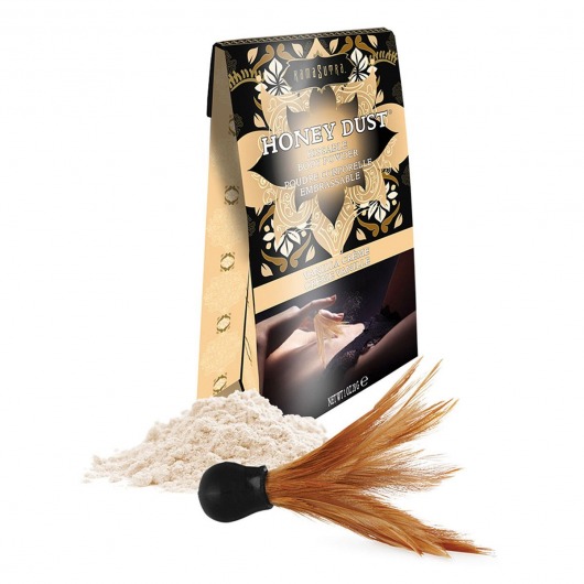 Пудра для тела Honey Dust Body Powder с ароматом ванили - 28 гр. - Kama Sutra - купить с доставкой в Одинцово