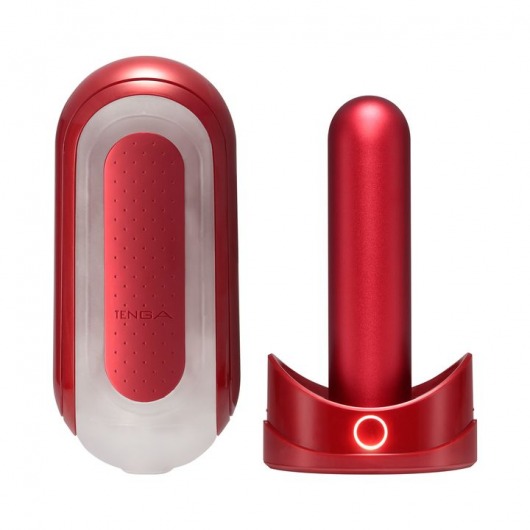 Красный мастурбатор Flip Zero Red   Warmer с подогревом - Tenga - в Одинцово купить с доставкой