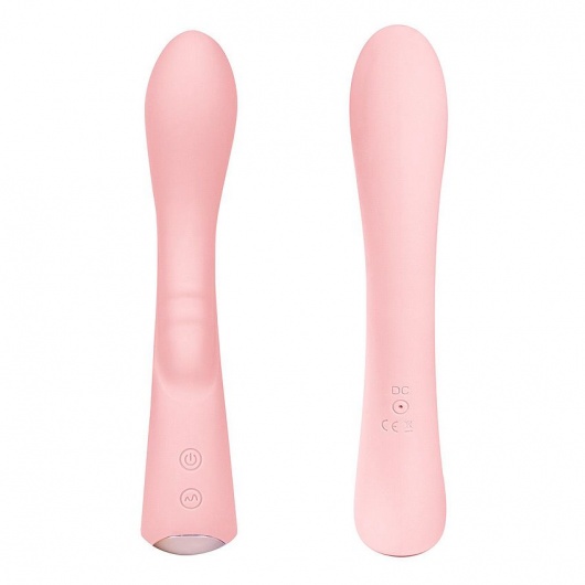 Нежно-розовый вибромассажер 6  Silicone G-Spot Fun - 19,1 см. - Erokay