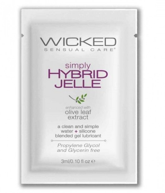 Гель-лубрикант на водно-силиконовой основе Simply Hybrid Jelle - 3 мл. - Wicked - купить с доставкой в Одинцово
