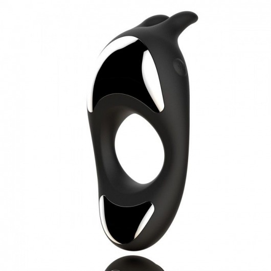 Черное эрекционное кольцо с двумя моторами Zeus Dual Vibe Cock Ring - FeelzToys - в Одинцово купить с доставкой