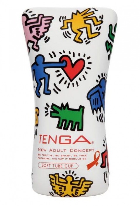 Мастурбатор-туба Keith Haring Soft Tube CUP - Tenga - в Одинцово купить с доставкой