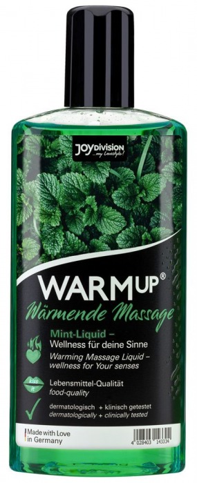Массажное масло WARMup Mint с ароматом мяты - 150 мл. - Joy Division - купить с доставкой в Одинцово