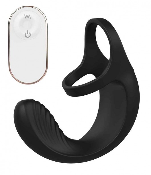Черный анальный стимулятор с эрекционными кольцами Remote Couple Teaser - Dream Toys - в Одинцово купить с доставкой