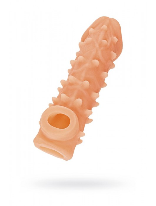 Телесная закрытая насадка с пупырышками Cock Sleeve Size S - 13,8 см. - KOKOS - в Одинцово купить с доставкой