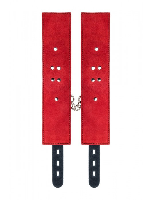 Красно-черные оковы на ноги из кожи - ToyFa - купить с доставкой в Одинцово