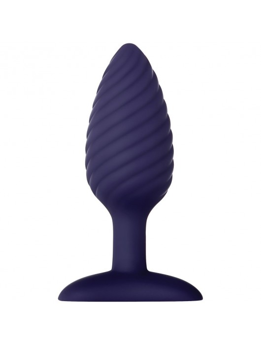 Синяя анальная пробка с вибрацией и пультом ДУ Wicked Twister - 12 см. - Zero Tolerance