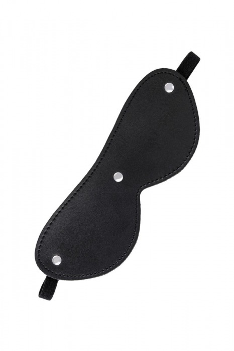 Черная кожаная маска Anonymo с мягким подкладом - ToyFa - купить с доставкой в Одинцово