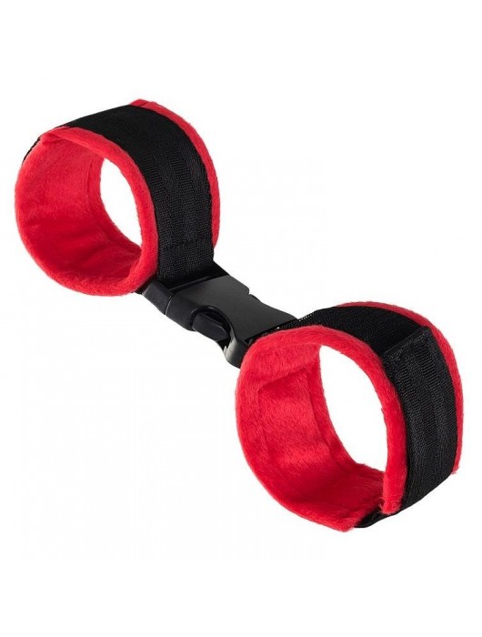 Красно-черные велюровые оковы Anonymo - ToyFa - купить с доставкой в Одинцово