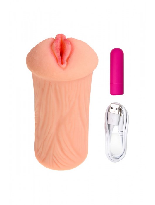 Реалистичный мастурбатор-вагина телесного цвета Elegance.001 с вибрацией - KOKOS - в Одинцово купить с доставкой